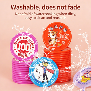 Jetons de poker personnalisés en plastique PS vierges et colorés avec logo imprimé pour la promotion d'entreprise et les jeux de poker - Product Image 3