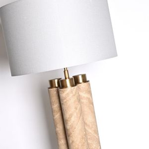 Lampe de table en pierre de travertin de style naturel décorative, luminaire moderne pour étude et lecture, vente chaude - Product Image 2
