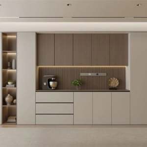 Mueble para Vajilla Personalizado, Moderno y Sencillo, Mueble Alto Integrado para Sala de Estar, Vinoteca y Mueble de Almacenamiento - Product Image 3