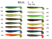 Appâts artificiels souples WZ REAL, leurres de pêche à queue en T pour la pêche en mer, en lac et en ruisseau