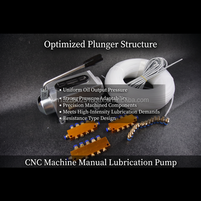 Jle Cnc Tech Factory Presents a 4mm Manual Lubrication Oil Pump Designed for Precise Oiling on Various Cnc Equipment.