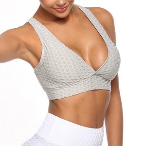 Ropa de gimnasio Mujer Sexy Deep V Workout Fitness Tank Top Sports Yoga Bra Top - Product Image 3