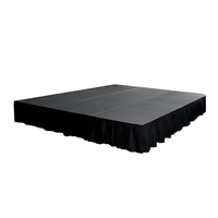 Plateforme de scène modulaire portable en aluminium 4x4 pieds pour événements, mariages, concerts, spectacles scolaires