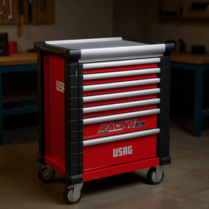 Gabinete de Herramientas Usag Racing 519 con 7 Cajones, Rodante, para Taller, Rojo y Plateado - Product Image 3
