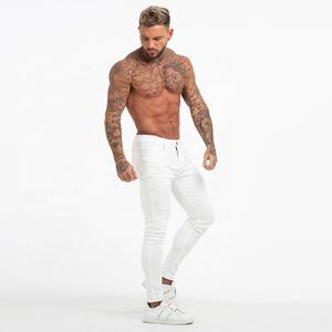 Uomini Scarni Dei <span class=keywords><strong>Jeans</strong></span> di Nuovo Stile <span class=keywords><strong>Jeans</strong></span> Strappati Uomini Street Wear Bianco Skinny Lavato Morbido Slim Fit Stretch Pant - Product Image 6