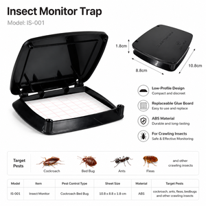 Trampa para Insectos, Trampa de Pegamento para Cucarachas, Chinches, Hormigas, Pulgas e Insectos Rastreadores, Fabricada en ABS - Product Image 1