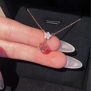 Collar con Colgante de Corazón de Estrella para Niña, Plata de Ley S925, Cadena de Clavícula, Diseño Dinámico, Brillante, Lindo y Dulce - Product Image 3