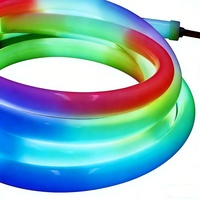 DMX Siyah 360 RGB Led Silikon Tüp Neon Flex Gece Kulübü Dekorasyon Lambaları Siyah Neon Halat Tüp Rave Müzik Festivali için