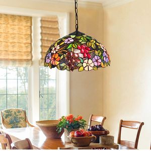<span class=keywords><strong>Lampada</strong></span> Tiffany Retrò Creativa <span class=keywords><strong>da</strong></span> 40CM in Vetro Colorato per Soggiorno e Sala <span class=keywords><strong>da</strong></span> Pranzo, Stile Americano Antico per Bar, Caffè, Sala, <span class=keywords><strong>Balcone</strong></span>, <span class=keywords><strong>Lampada</strong></span> a Grappolo - Product Image 3
