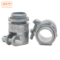 Conduit flexible en zinc moulé sous pression de 1/2 pouces et raccords métalliques connecteur droit pour boîtiers électroniques et d'instruments