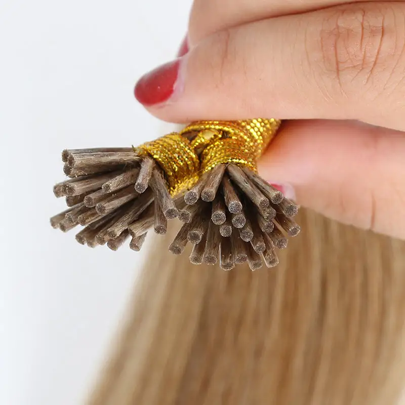 Großhandel Remy russische 2 Gramm u Spitze menschliches Haar Verkaufsaufschläge doppelt gezogene i-Spitze flaches Haar gerades i Spitze Haarverlängerung