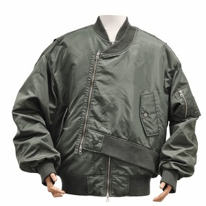 Giacca Bomber Personalizzata da Uomo con Zip Asimmetrica, Oversize, in Nylon Antivento, Multi Tasche, Moda Urbana Streetwear, <span class=keywords><strong>Cappotto</strong></span> <span class=keywords><strong>su</strong></span> <span class=keywords><strong>Misura</strong></span> OEM ODM - Product Image 2