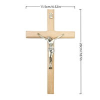 Fait à la main Religieux DIY Bois Artisanat Grande Croix Tenture Décorations Jésus Croix En Bois Pendentif Catholique Charme Mur Signes