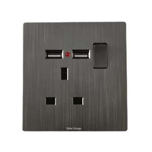 Panel de Enchufe Eléctrico de Pared para PC, 13A, 2 Posiciones, 3 Canales, Táctil, Universal, Fácil Instalación - Product Image 5