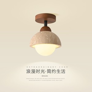 Lámpara de techo de travertino LED de un solo cabezal, estilo nórdico, para entrada, pasillo, balcón, accesorio de iluminación - Product Image 1