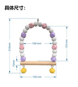 กรงนกไม้แกว่งชิ้นส่วนกรงนกของเล่นที่ยั่งยืนและเป็นมิตรกับสิ่งแวดล้อม - Product Image 2