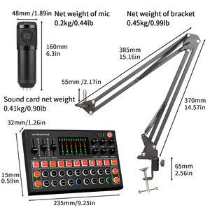 Carte son BG4 LIVE, interface audio, mixeur, support de microphone, équipement de podcast, ensemble de cartes son externes pour podcast - Product Image 4