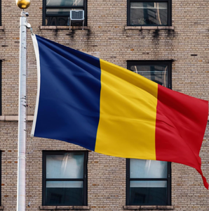 100% Polyester Pays Drapeau National Bleu Jaune Rouge 3x5 pieds Impression Simple Face Drapeau Roumanie - Product Image 4