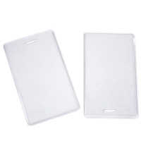 Bestom PVC transparent 1mm d'épaisseur pour cartes verticales et pochette d'identité professionnelle porte-badge nominatif