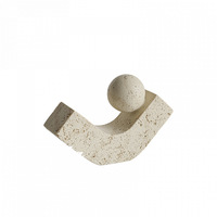 Boule en résine imitation travertin minimaliste pour console TV de salon, décoration haut de gamme pour niche, showroom, étagère ouverte, livraison rapide