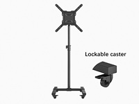 Support TV SPCC+ABS VESA 400*400MM, support mural pour téléviseur, adapté aux écrans de 13 à 56 pouces, support mural pour téléviseur, pieds de téléviseur avec roulettes