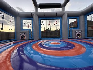 Promotion : Château Gonflable Interactif Disco pour Adultes, Thème Boombox Rétro, pour Fêtes - Product Image 5