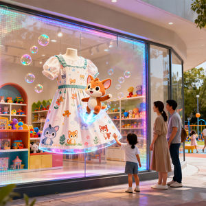 Pantalla LED Transparente Holográfica para Ventanas con Certificación CE RoHS, Segura para Museos Infantiles e Instituciones Educativas - Product Image 2