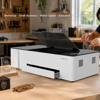 Máquina de Corte y Grabado Láser CO2 de 60W, 500x300mm, con Cámara 4K HD y Enfoque Automático para Madera, Acrílico, Cuero, Pequeñas Empresas