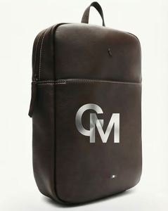 2026 Custom Logo Minimalist <b>Slim</b> Brown PU Leather Laptop <b>Backpack</b> Business Professional Men Travel Rucksack for 14 Inch Notebook - Product Image 2