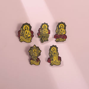 Pines Esmaltados de <span class=keywords><strong>San</strong></span> <span class=keywords><strong>Judas</strong></span> <span class=keywords><strong>Tadeo</strong></span> Personalizados Estatuas de Arte Sagrado de Jesús Broches para Mochila Insignias de Solapa Joyería Regalo para Amigos Creyentes - Product Image 3