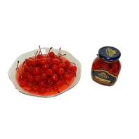 Cerise en conserve certifiée BRC 580 ml, avec ou sans tige, cerise maraschino rouge/jaune/verte, support OEM