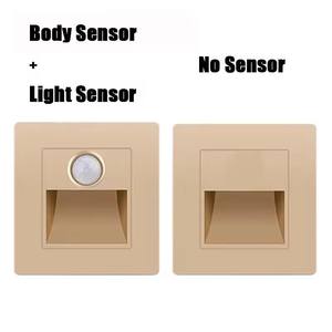 مصباح درج LED مع مستشعر حركة PIR، إضاءة استشعار بالأشعة تحت الحمراء للإنسان، مصباح غائر للدرجات والسلم وغرفة النوم، إضاءة ليلية - Product Image 3