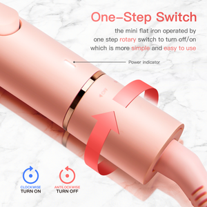 Baguette à friser avec interrupteur <span class=keywords><strong>rotatif</strong></span> à double tension, fer à friser Portable, Mini bigoudi électrique pour <span class=keywords><strong>cheveux</strong></span> courts - Product Image 4