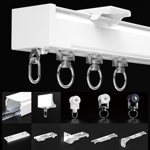 Hot Bán Trần Gắn Rèm Theo Dõi Nhôm Bendable Rèm Theo Dõi Đường Sắt Phụ Kiện Cho Rèm Cửa Sổ - Product Image 4