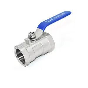 China Valves Manufactures 1pc Stainless Steel DN50 SS304 SS316 Female NPT BSP 1 Way Ball Valve