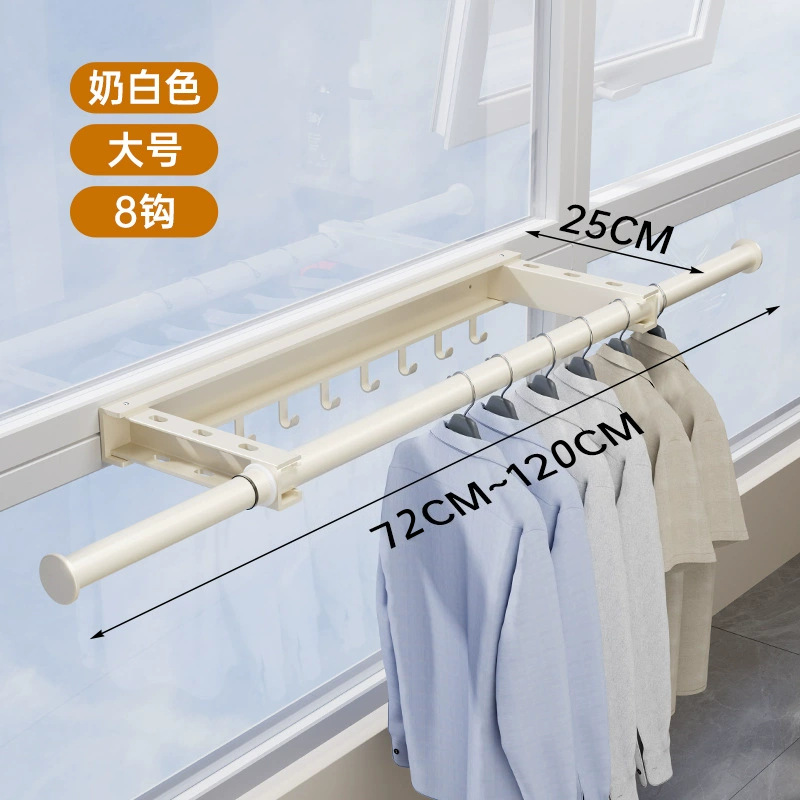 Blanco hueso, tamaño grande [8 ganchos]