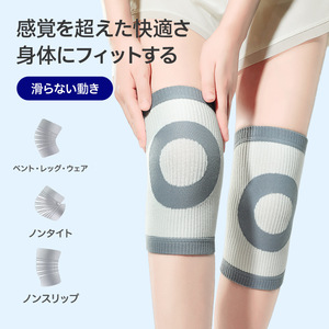 Rodilleras elásticas de seda de morera engrosadas, transpirables, para protección de las articulaciones, unisex, blancas y azules - Product Image 2