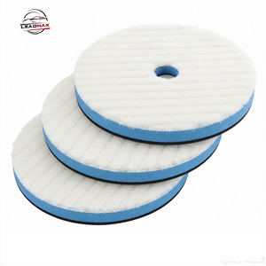 Almohadillas de Pulido de Lana de Cordero 100% de Grado Superior LEADMAX Buffing King OEM de 3/5/6 Pulgadas, Almohadillas de Lana Japonesa de Corte Intenso para Pulir Automóviles - Product Image 1