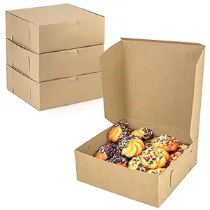 Custom Printed Logo Cupcake Food Packaging Take Away Boxes Food Kraft Paper Packaging Box