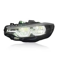 SJC Auto Ersatzteil V3 Original Silberner Scheinwerfer für BMW 4er Serie F32 F82 2014-2020 Gelb Weiß Bernstein DRL Dreifarbige LED-Einheit