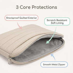 Custodia Imbottita per Laptop <span class=keywords><strong>MacBook</strong></span> Pro <span class=keywords><strong>Air</strong></span> <span class=keywords><strong>13</strong></span> 14 16 Pollici, <span class=keywords><strong>Borsa</strong></span> Antiurto Stile Macaron con Morbida Fodera in Peluche - Product Image 3