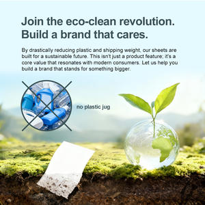 Çamaşır için Ekolojik Katı Deterjan Levhaları Tek Kullanımlık Biyobozunur Şeritler Yüksek Köpüklü Enzim Teknolojisi Zorlu Lekeler İçin - Product Image 2