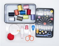 Ensemble d'accessoires de couture fonctionnels, kit d'outils portables avec étui pour la réparation à domicile et les travaux manuels
