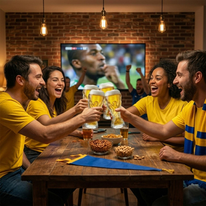 Mug à bière en verre grande capacité, style trophée de <span class=keywords><strong>football</strong></span>, pour fêtes de foot, célébrations des fans et toast de victoire - Product Image 3