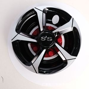 Ensemble de quatre enjoliveurs de roues universels en ABS de 8 pouces avec finition chromée pour voiturettes de golf, Club Car, EZ GO, YAMAHA - Product Image 5