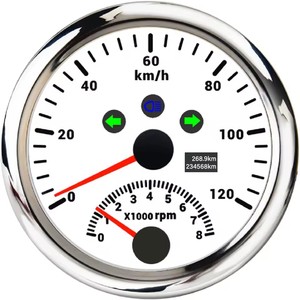 Neuer ELING Chevrolet Boot Universal 85mm GPS Tacho 0-120MPH 0-200MPH 0-8000RPM Drehzahlmesser mit Roter Hintergrundbeleuchtung 9-32V - Product Image 5