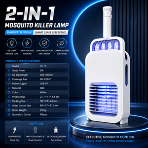 2 in 1 Portable Electric Mosquito Swatter with UV <strong>Light</strong> and Standing Base for Home Use Mosquito Killing Wholesale Supply - Product Image 2