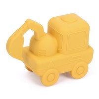 Jouets de bain en silicone pour enfants - Camions de construction flottants et jouets à presser pour bébés - Vente en gros OEM à prix promotionnel