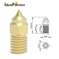 Digunakan untuk Creality Ender 7/5 3d Printer aksesoris kecepatan tinggi termal konduktivitas nozel 0.4mm/1.75mm kuningan Nozzle