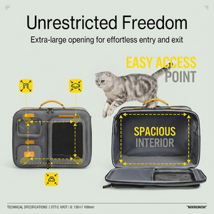 Tavşan Katlanabilir Köpek Sırt Çantası Büyük Kapasiteli Şık Düz Naylon Düğmeli Çevre Dostu Evcil Hayvan Taşıyıcısı Köpekler için Dışarı Çıkarmak İçin Taşınabilir - Product Image 2